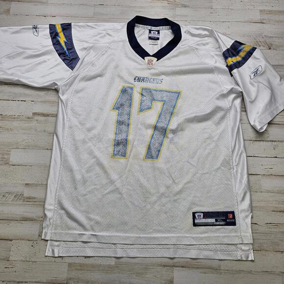 Vintage Reebok On Field NFL San Diego Chargers Jersey Philip Rivers #17 Men XL - Picture 1 of 7